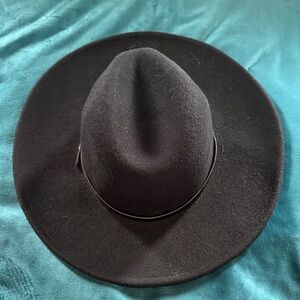 Abercrombie Wide-Brim Black Wool Fedora